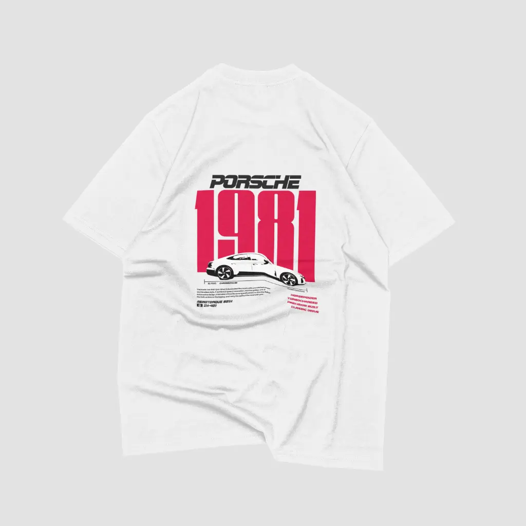 PORSHE BACKPRINT OVERSIZED TSHIRT